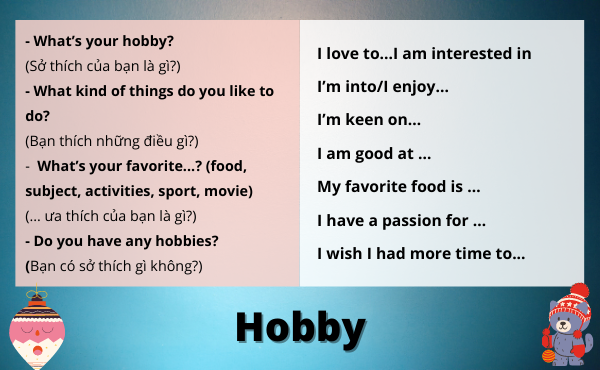Mẫu câu giao tiếp - Hobby