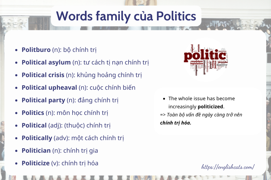 Words family của Politics